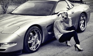 The smoking hot american cars.